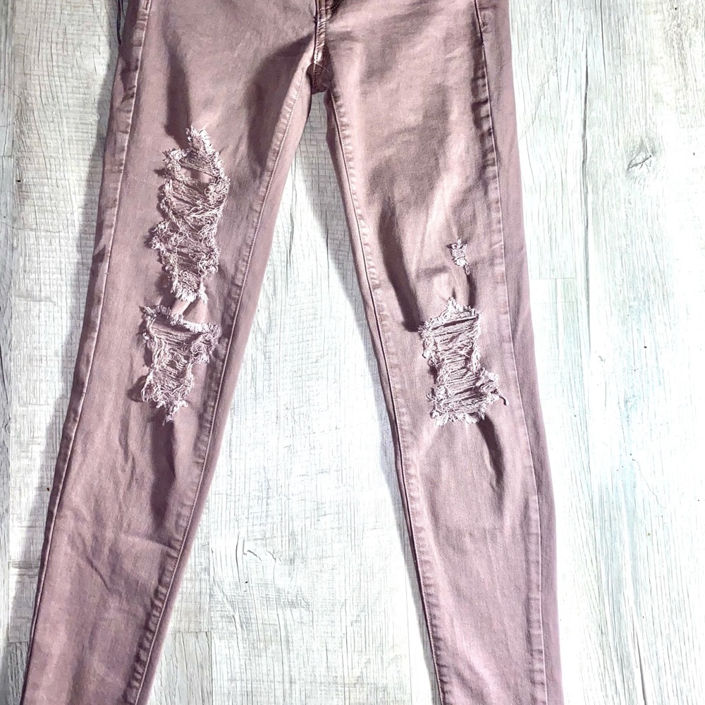American eagle outfitters Mauve Distressed Skinny Jeans